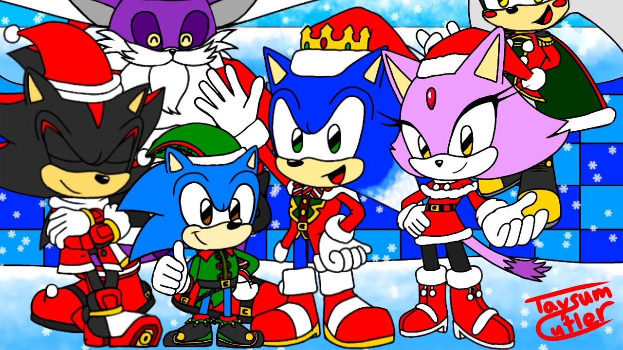 SonicAce Christmas Special!! Drawing 6 Sonic Characters!!