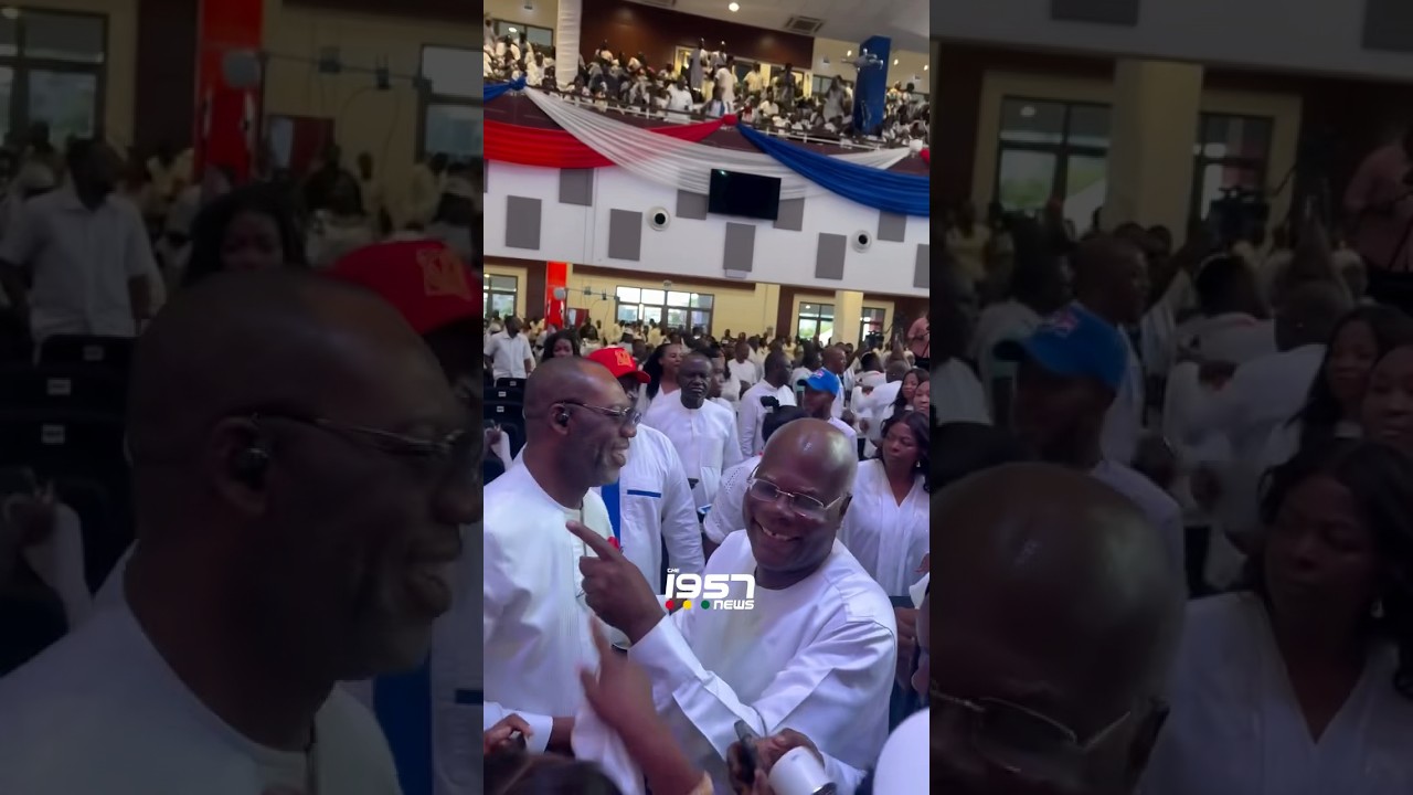 Hon. Matthew Opoku Prempeh and Hon. KT Hammond dancing at the thanksgiving service by Dr. Bawumia😁