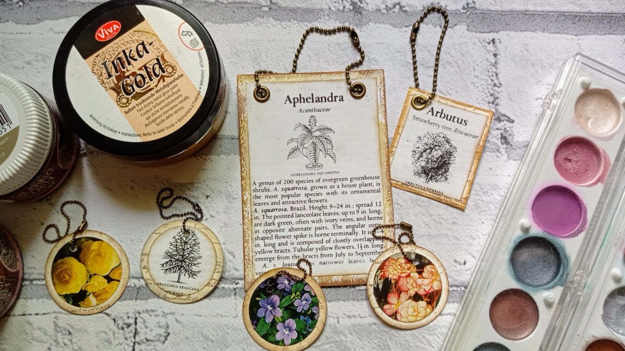 Tag Dangles for Junk Journals from The Encyclopaedia of Garden Plants & Flowers