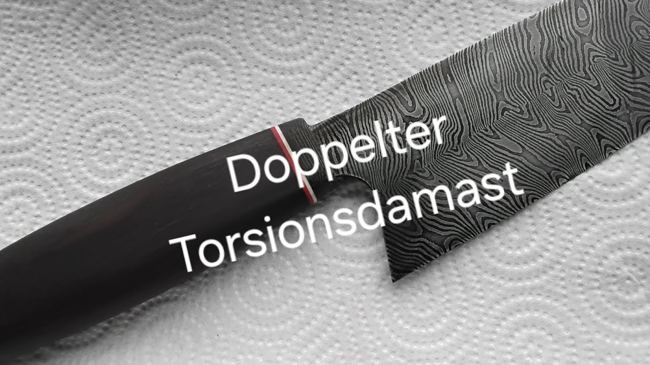 schönes Küchenmesser aus Torsionsdamast
