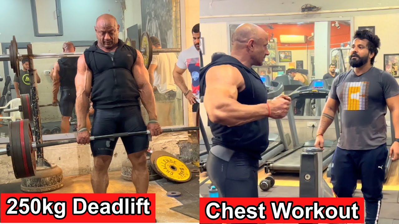 Chest Workout And Guru ji ka 250kg Deadlift😍