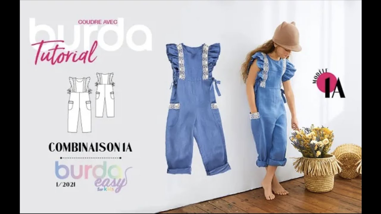 Combinaison en lin 1A | BURDA EASY KIDS N°1 - Printemps/ Eté 2021