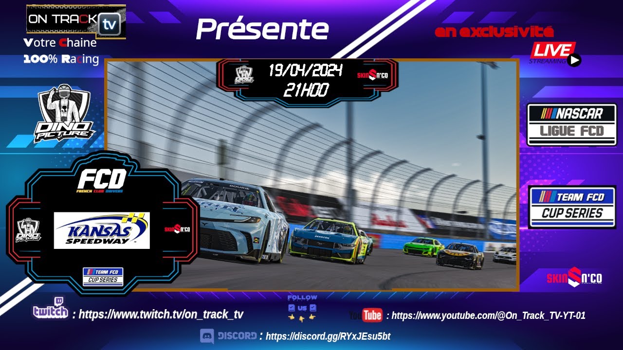 [iracing]  Cup Séries  by FCD // Manche 14 : Kansas Speedway // Play-off_12 1/2 // Fr