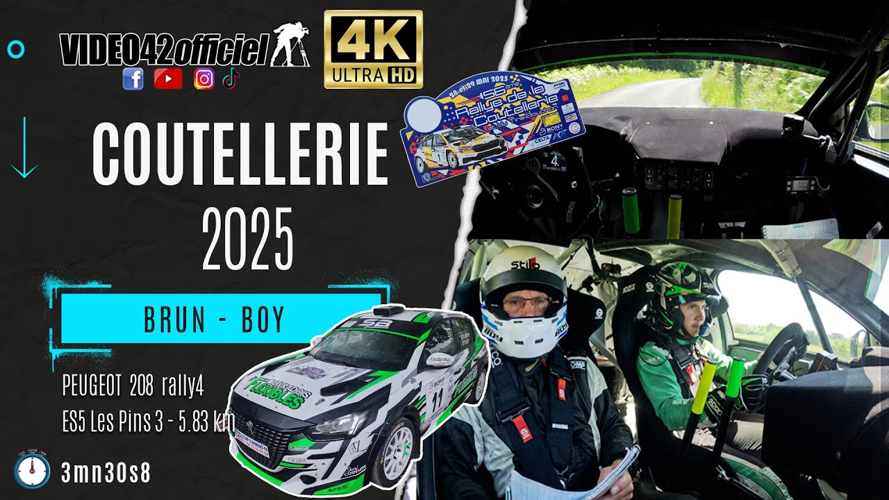 Rallye de la Coutellerie 2025   BRUN BOY PEugeot 208 rally4 par video42officiel