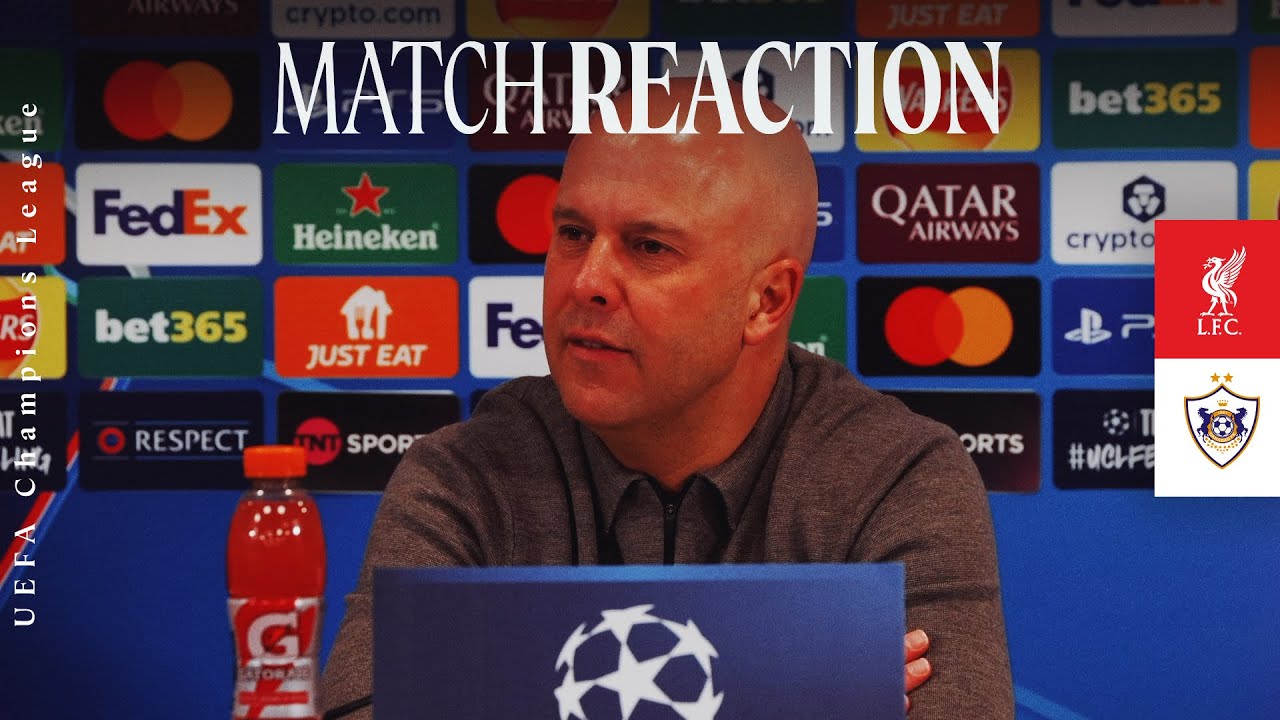 Frimpong update, set-pieces & qualification | Arne Slot reacts to Liverpool vs Qarabag