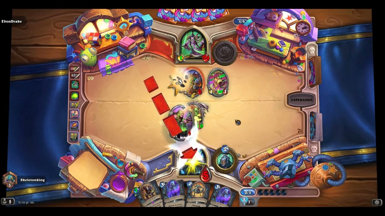Hearthstone - Caballero de la Muerte - Mazo  Mano Potenciada del Jinete - Peligro en el Paraiso