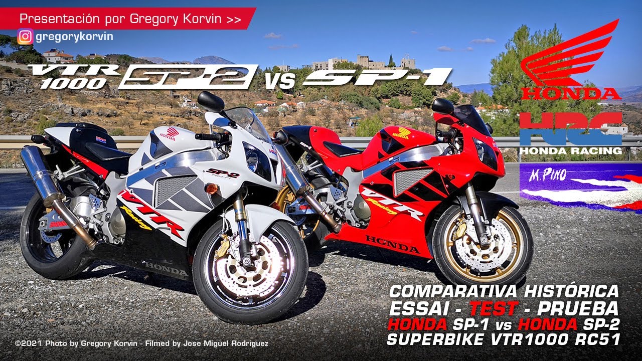 Honda VTR1000 RC51 SP-1 vs Honda SP-2 I Prueba Comparativa Histórica I Test Essai Review