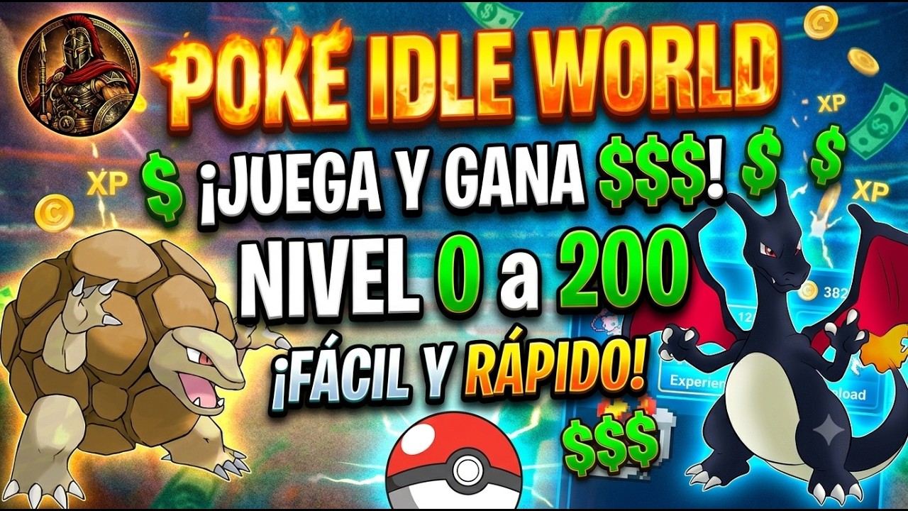 🔥 C&oacute;mo SUBIR del NIVEL 0 al 200 MUY R&Aacute;PIDO en Poke Idle World 🤑 JUEGA Y GANA.