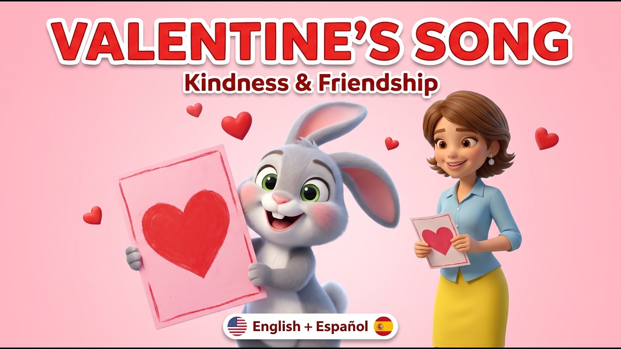 Teach Kindness This Valentine's Day | Bilingual Song for Kids ❤️ @SuniLumisWorld