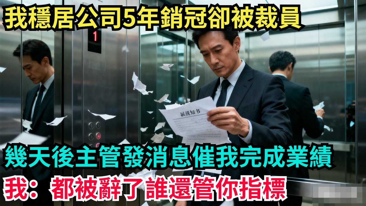 我穩居公司5年銷冠，卻被裁員，幾天後主管發消息催我完成業績，我：都被辭了，誰還管你指標【奇聞秘事】#奇聞#案件#真相#揭秘#秘事#故事#案件解讀