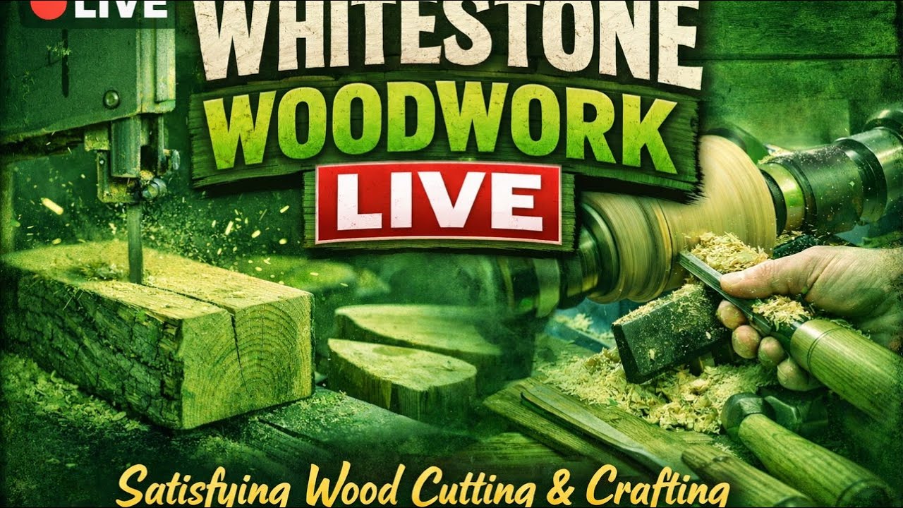 Whitestone Woodwork LIVE | Satisfying Wood Cutting & Crafting