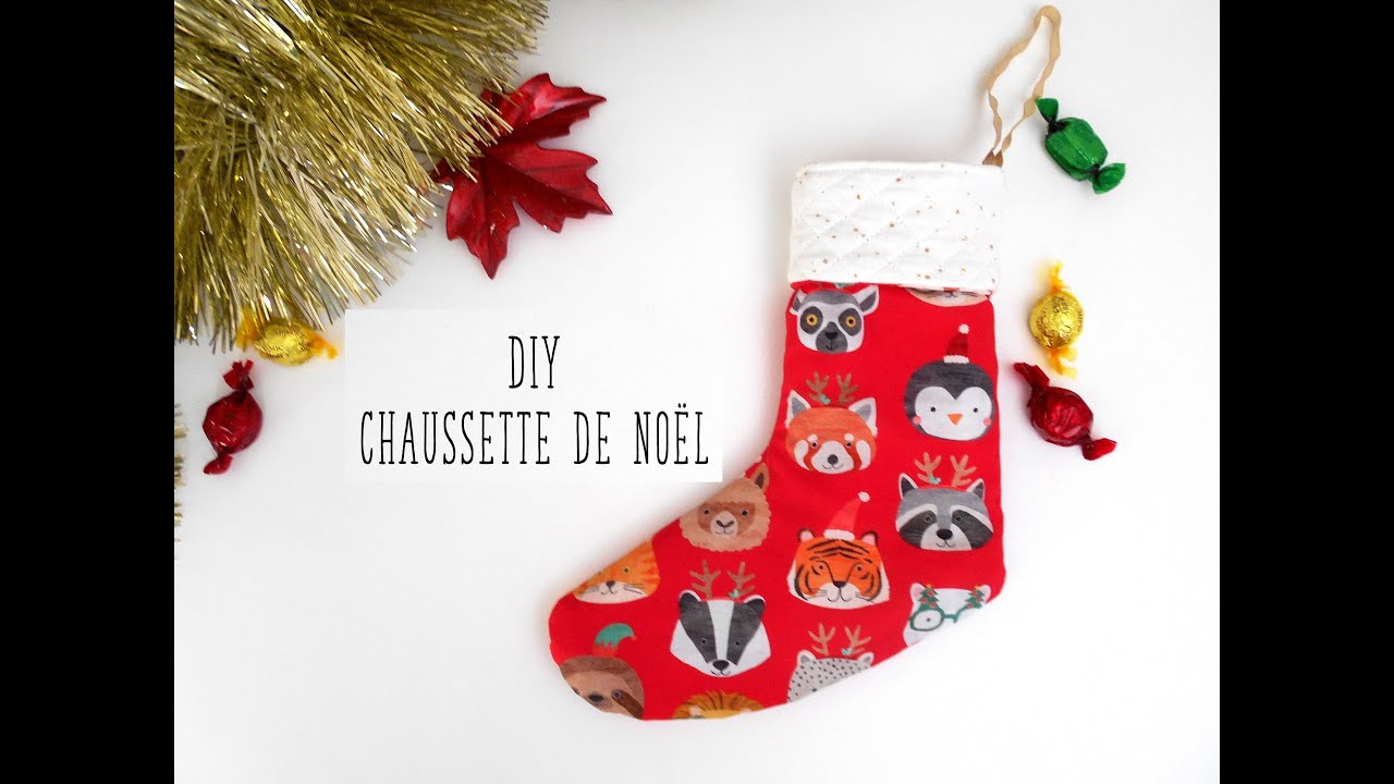 Coudre une chaussette de Noël, tuto facile chaussette de Noël