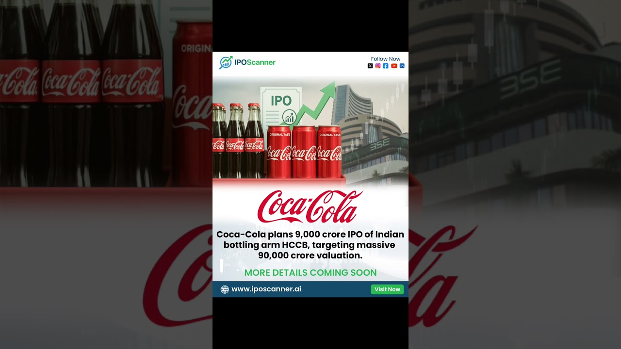 CocaCola IPO Alert! Coca-Cola is planning a ₹9,000 Cr IPO #ipo #cocacola