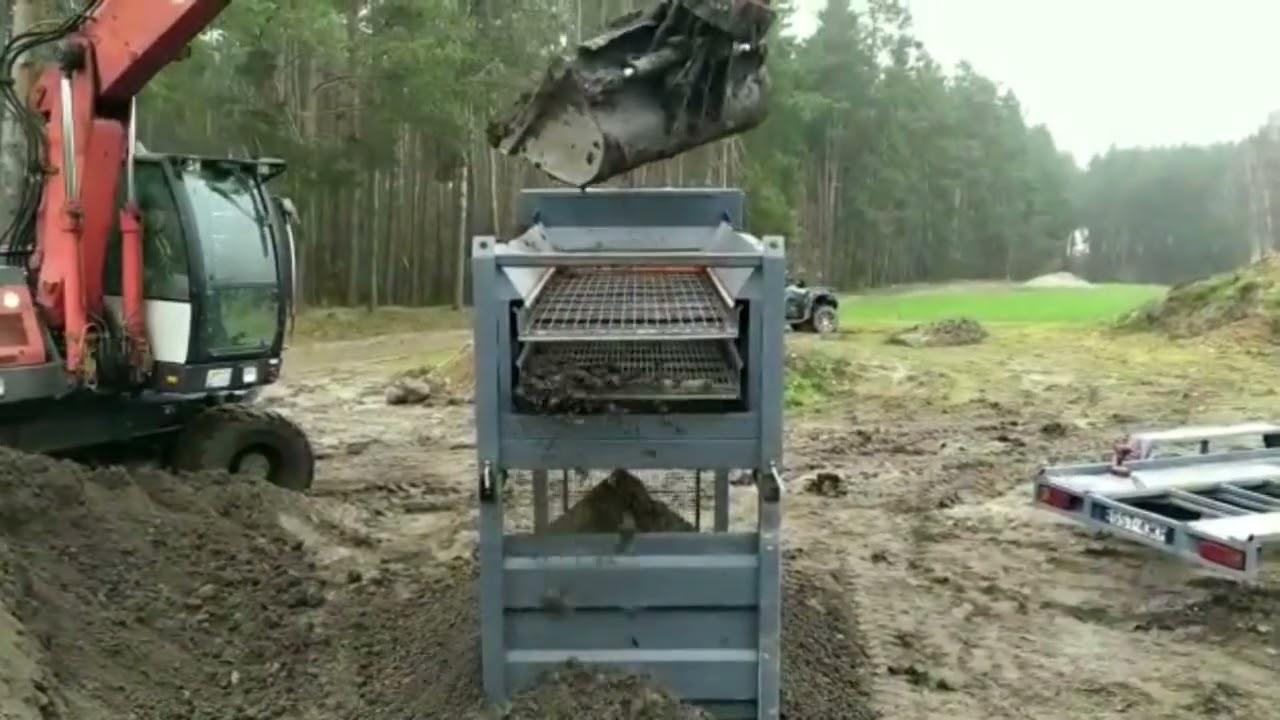 Przesiewacz bębnowy, przesiewacz wibracyjny, przesiewacz do ziemi,  mobilny, DG Machines Trex300S