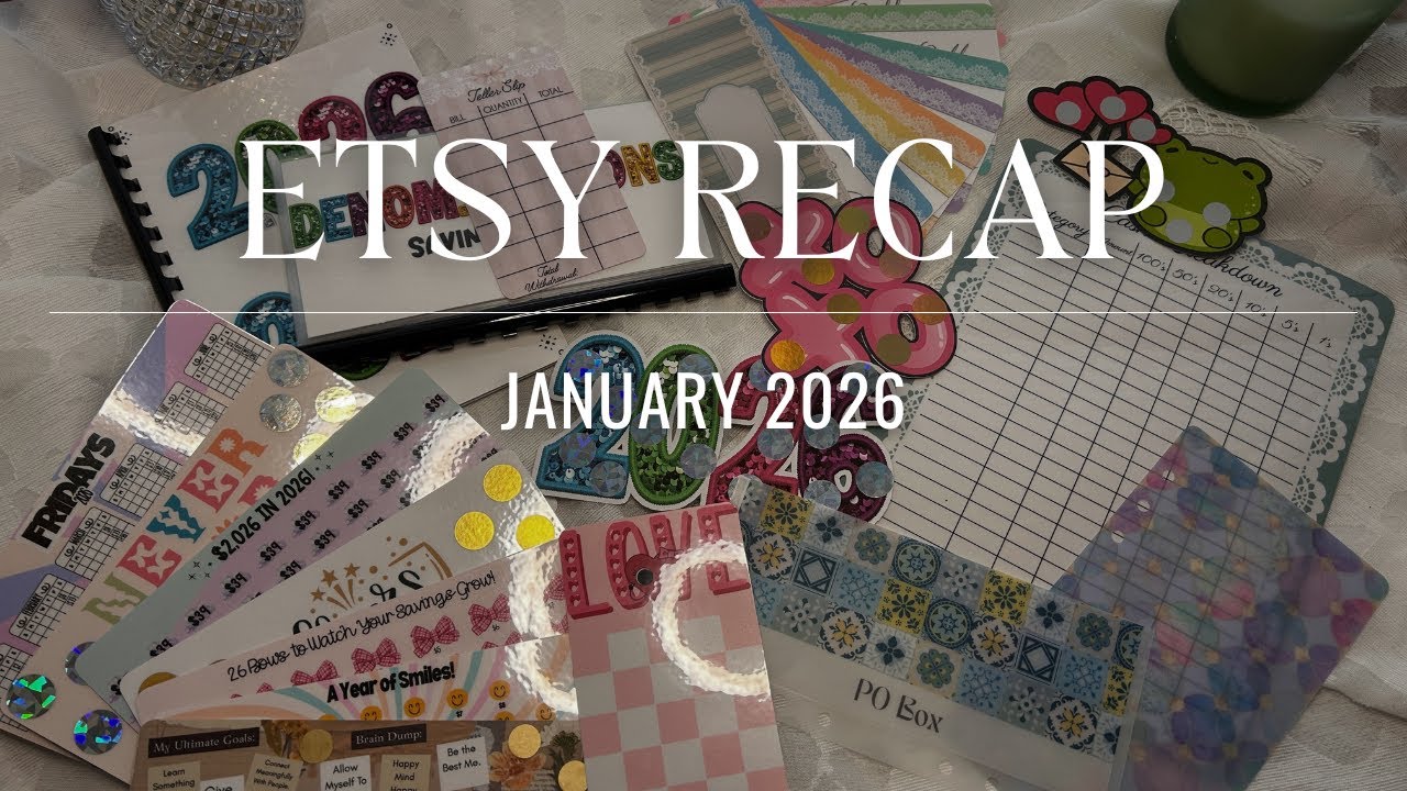 January Etsy Recap! | Savings Challenges | Scratch Offs | Savings Books