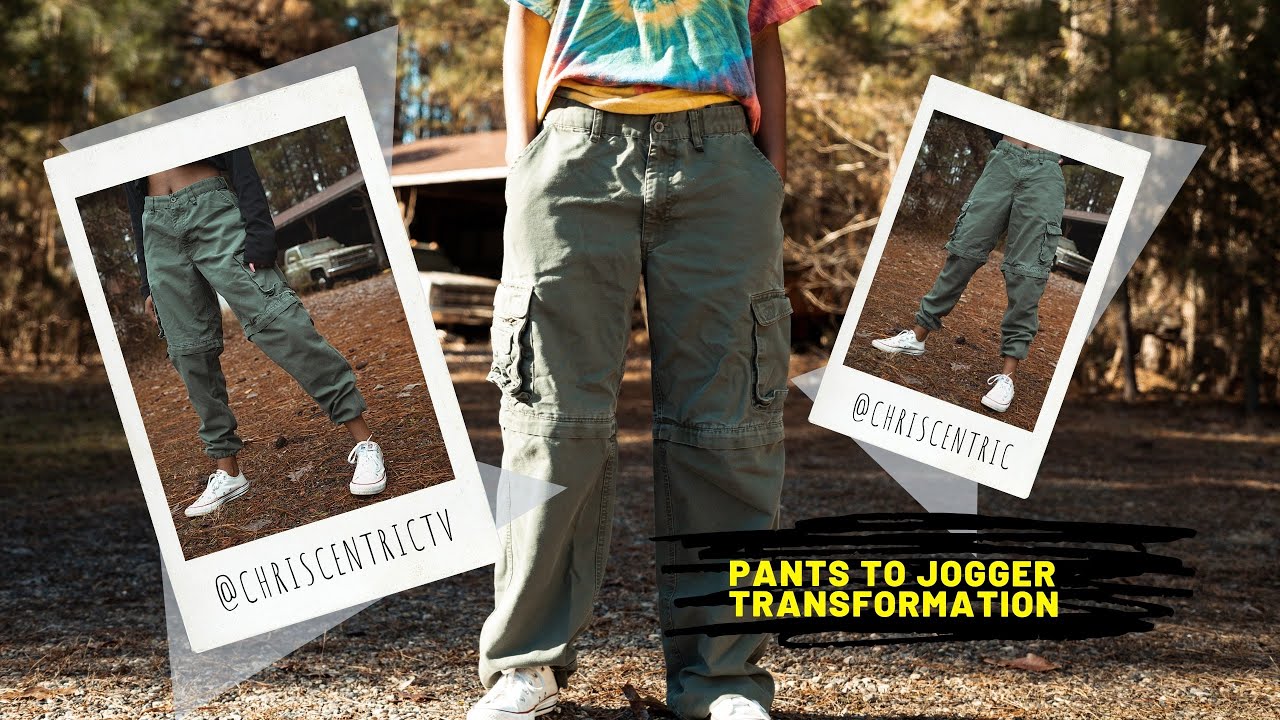 HOW TO TRANSFORM a $2 pair PANTS into JOGGERS | DIY | TUTORIAL