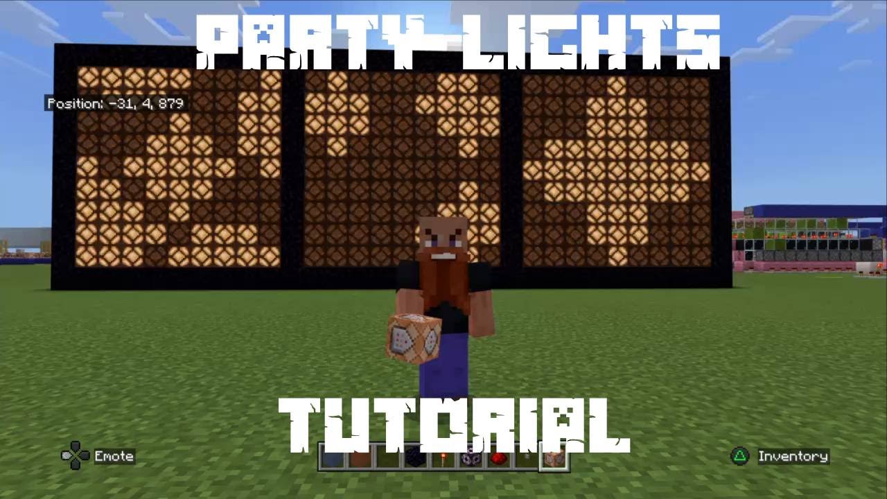 How to build Cool Party Lights in Minecraft - Tutorial- Bedrock Edition 1.20.73