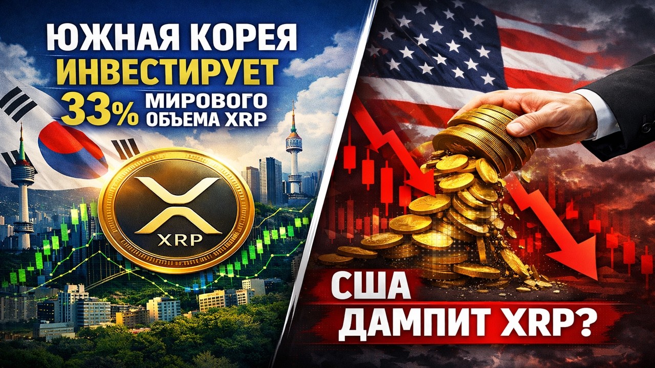 ЭТО КОНЕЦ XRP? США дампит рынки XRP! 33% мировых торгов XRP из Южной Кореи