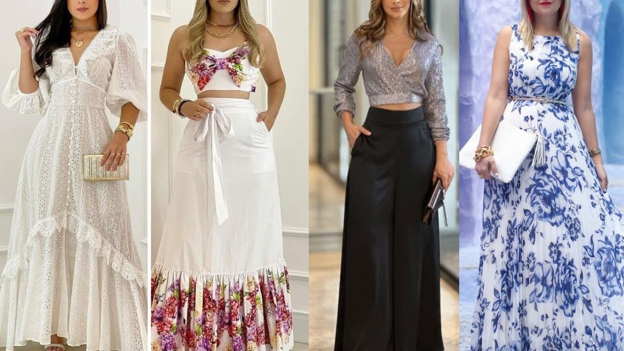 Trajes y Vestidos de Verano Ideas de ropa 2023/ Nuevo Diseno De Vestidos/ Floral Summer Maxi Styles