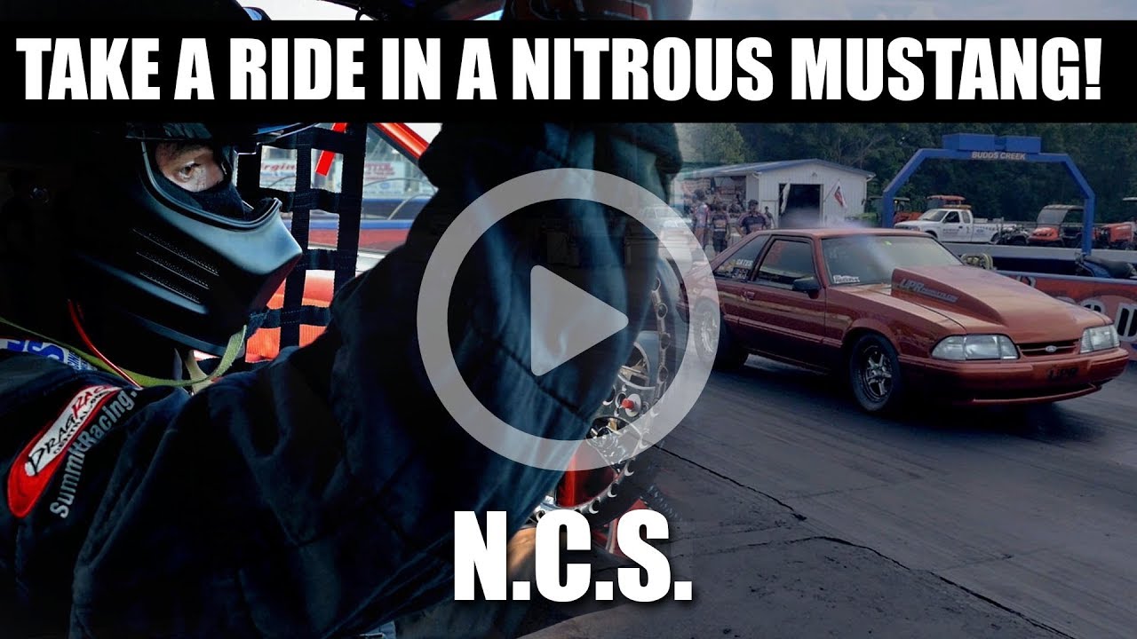 Fast No Time Nitrous mustang getting it in at the No Clock Event! MIR Raceway