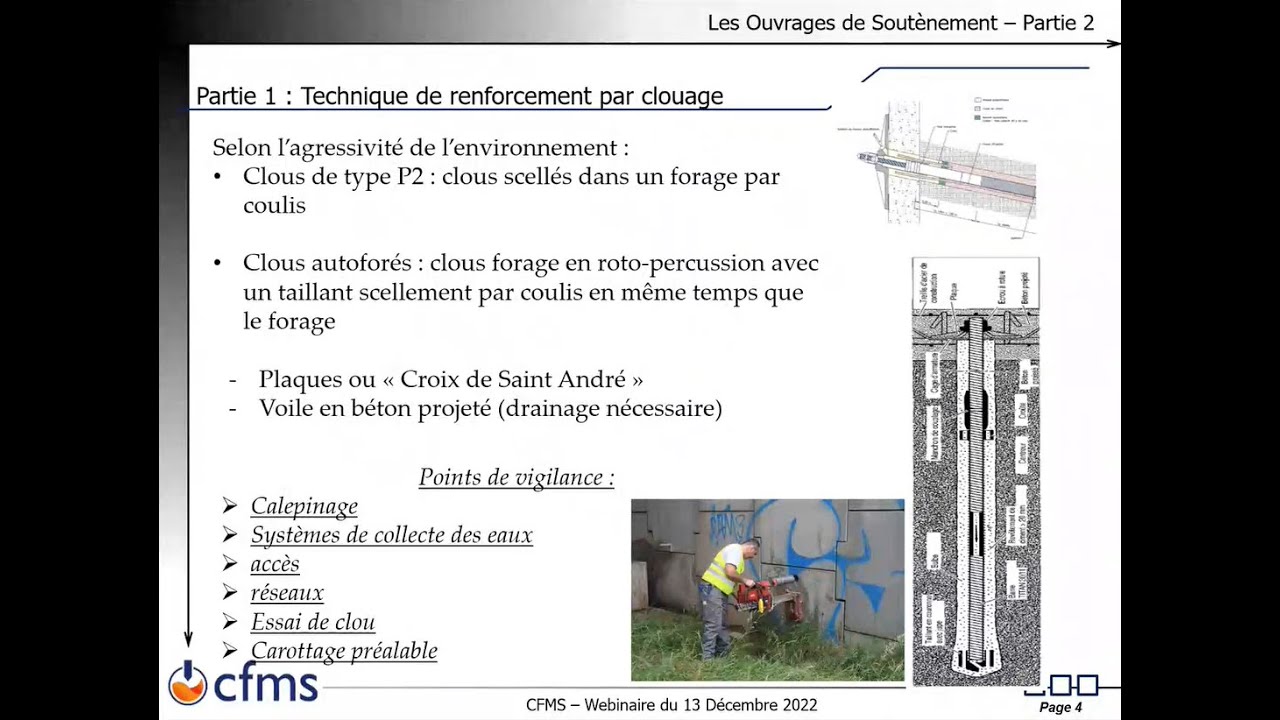 103   Renforcement des murs de soutènement en remblai renforcé par éléments métalliques