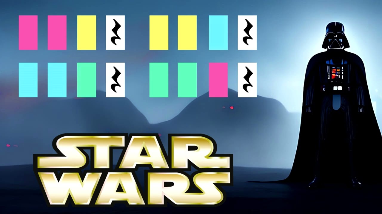 star wars tarjetas colores