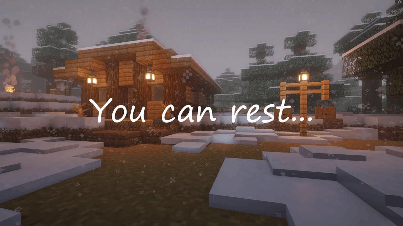 Relaxing Minecraft Ambience ❄️ Cozy Winter Cabin | Chill, Sleep, Study