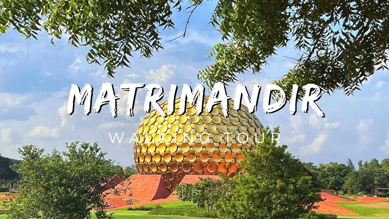 Walking from Matrimandir to Auroville Visitors Center | 4K Virtual Walks | India Walking Tours