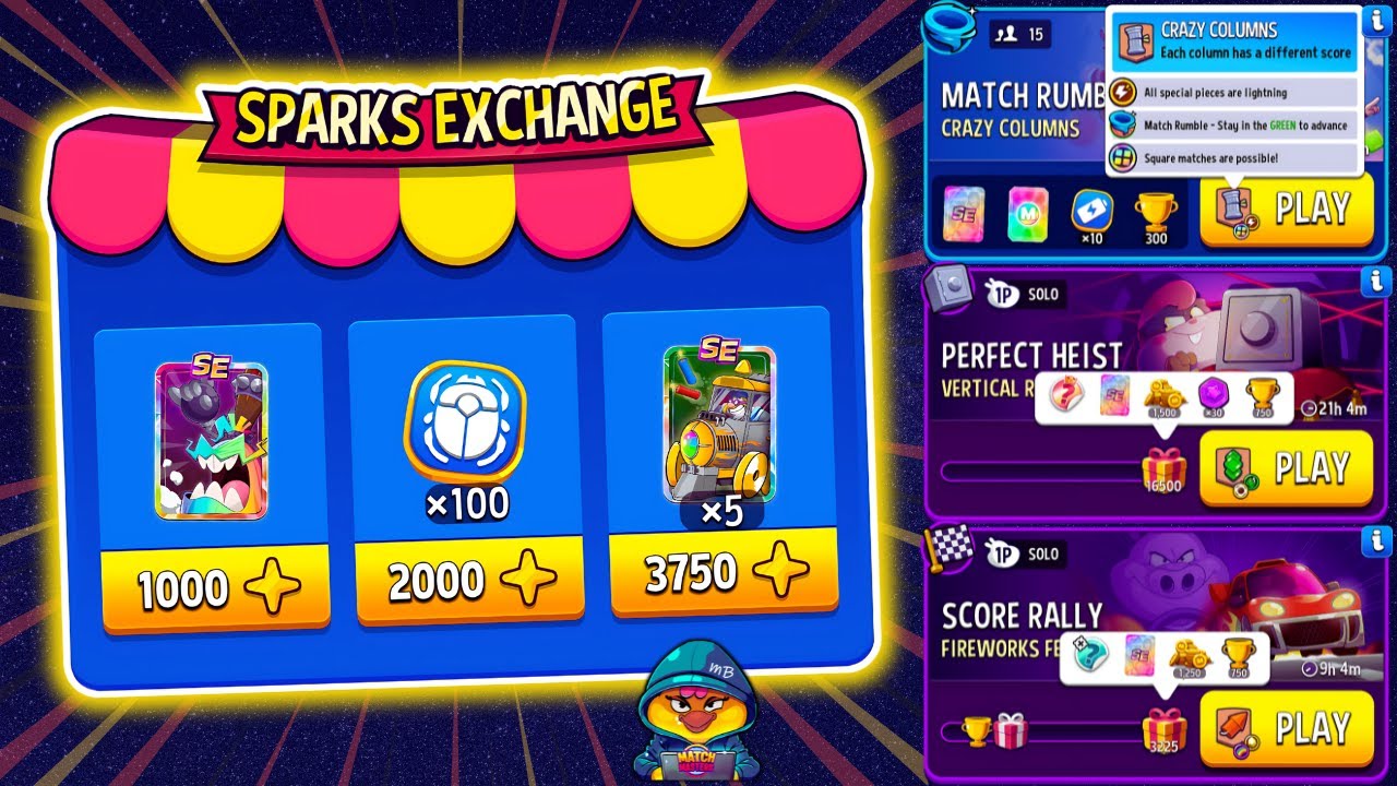 SPARKS EXCHANGE🔥 x2 Solo: Vertical Rush & Fireworks Festival // Rumble: Crazy Column Squares