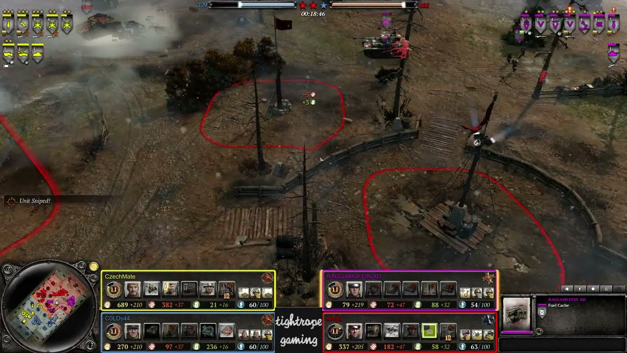 COH2 2v2 CzechMate (SU) & C0LDs44 (SU) vs RAGGAMUFFIN AD (OH) & sergu (OK)