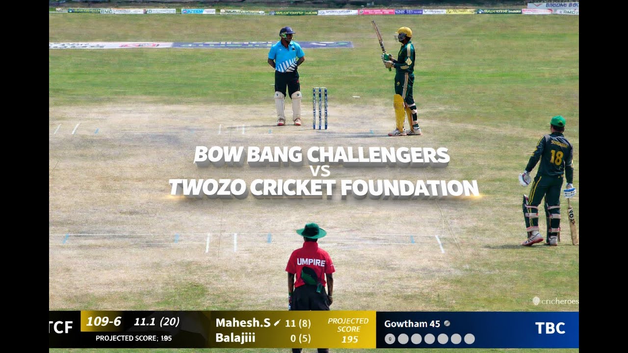 BOW BANG CHALLENGERS VS TWOZO CRICKET FOUNDATION | Z3 SPORTS WHITE BALL T20 CRICKET TOURNAMENT #live
