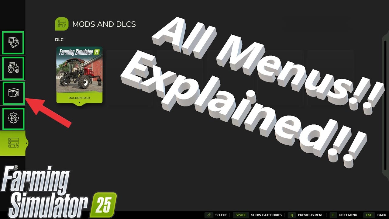 FS25! | All Menus Explained! | Beginners Guide Part 4! | #fs25 | #cjfarms