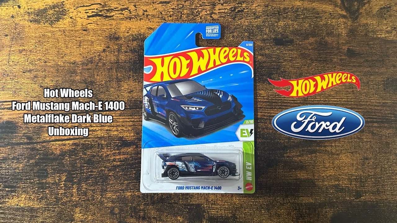Hot Wheels Ford Mustang Mach-E 1400 Metalflake Dark Blue Unboxing