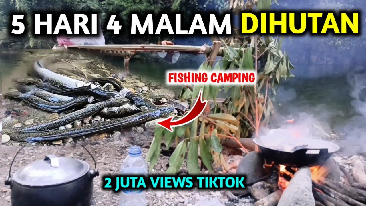 NEKAT 5 Hari Fishing Camping Di Hulu Sungai Mencari Ikan Sidat Dan Mahser Di Hutan Terlarang Sumatra