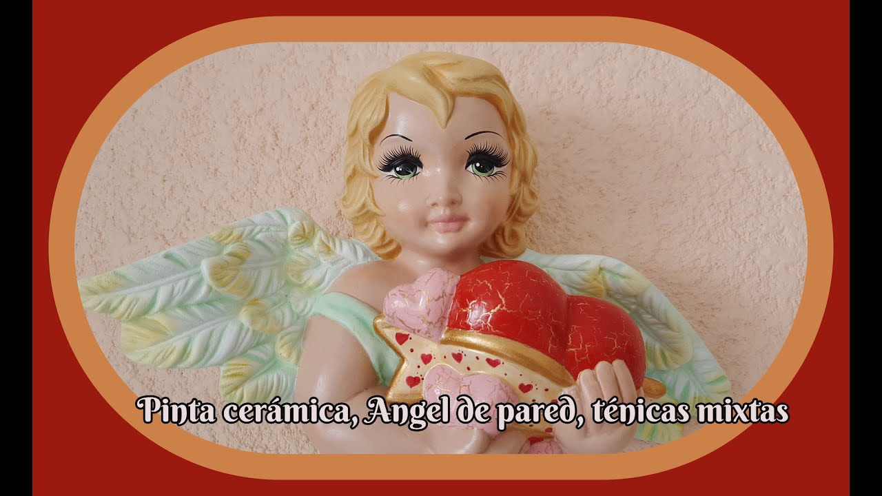 Pinta cerámica: Ángel de pared