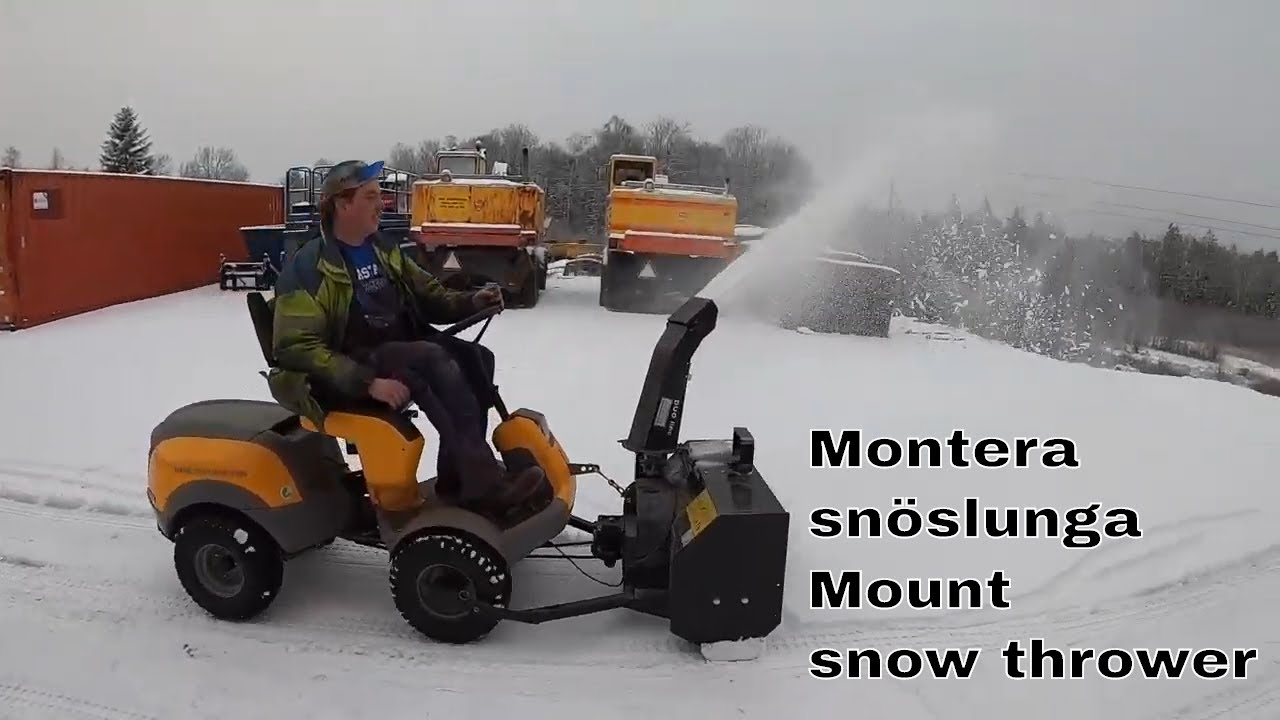 Monterar Snöslunga och provkör - Assembles snow thrower and test drive