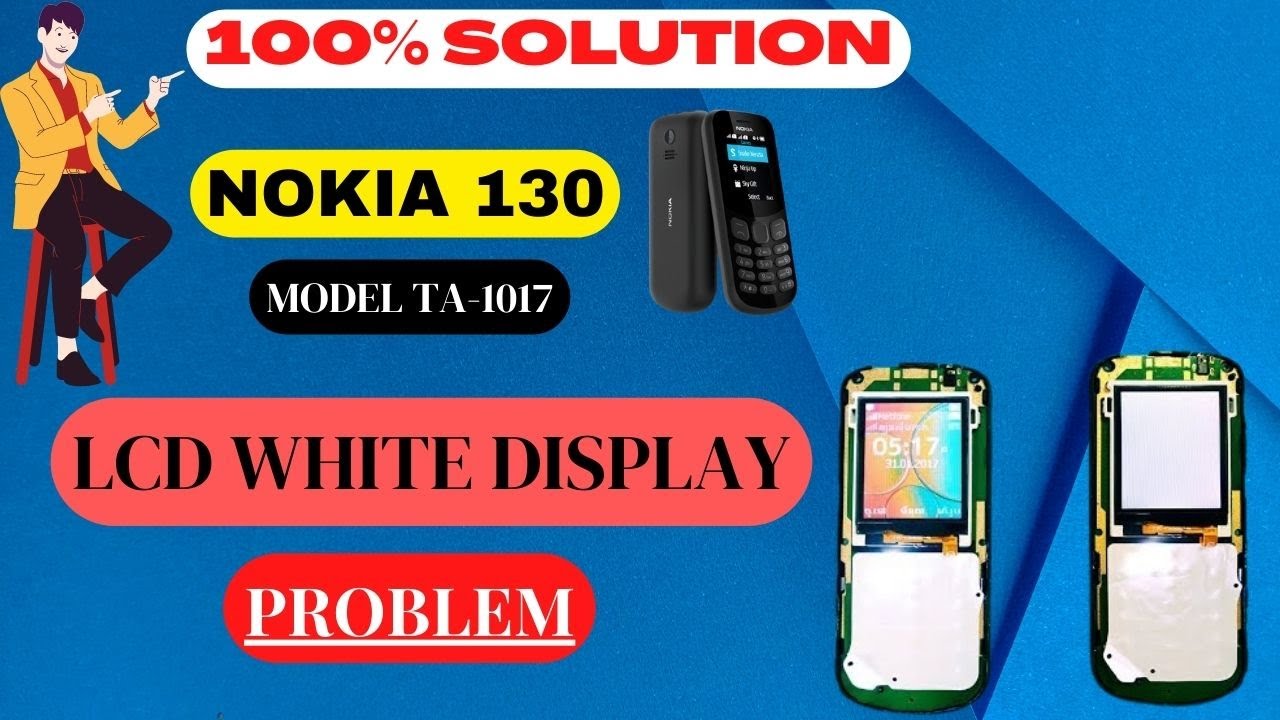 Nokia 130 lcd white display problem | 100% solution of model TA-1017 white display