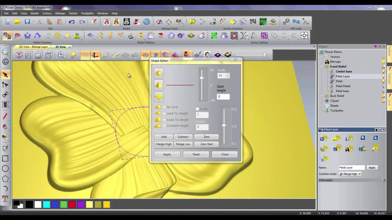Relief Modelling Features in ArtCAM Pro & JewelSmith