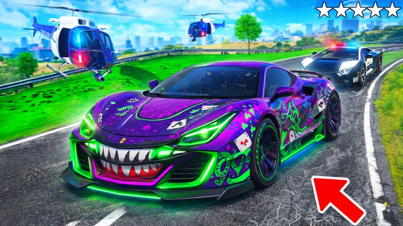 POLIZEI verfolgt JOKER SPORTWAGEN in GTA 5! (Polizei vs. Dieb)