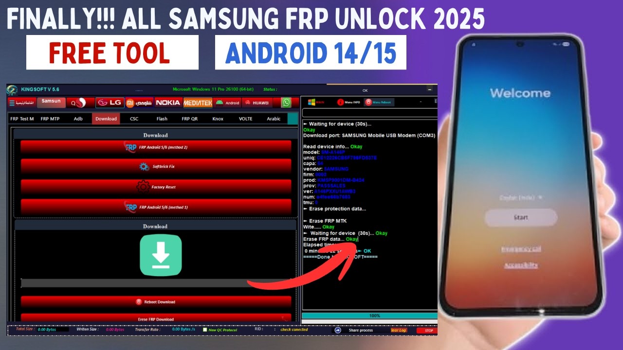 All Samsung FRP Unlock Tool Android 13/14/15 2025 | All Samsung FRP Bypass 10000% Working Method✅