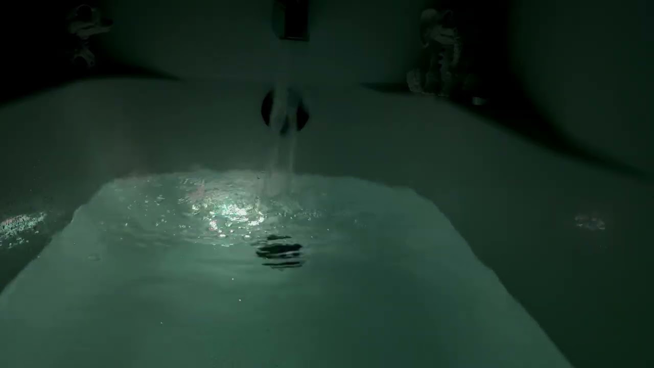 Water Sounds in a Dimly Lit Bathroom | Bathtub Filling ASMR for Insomnia Relief