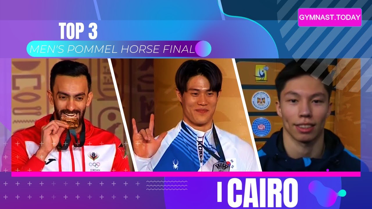 Top 3 in Men's Pommel Horse Final - 2024 Cairo Gymnastics Apparatus World Cup
