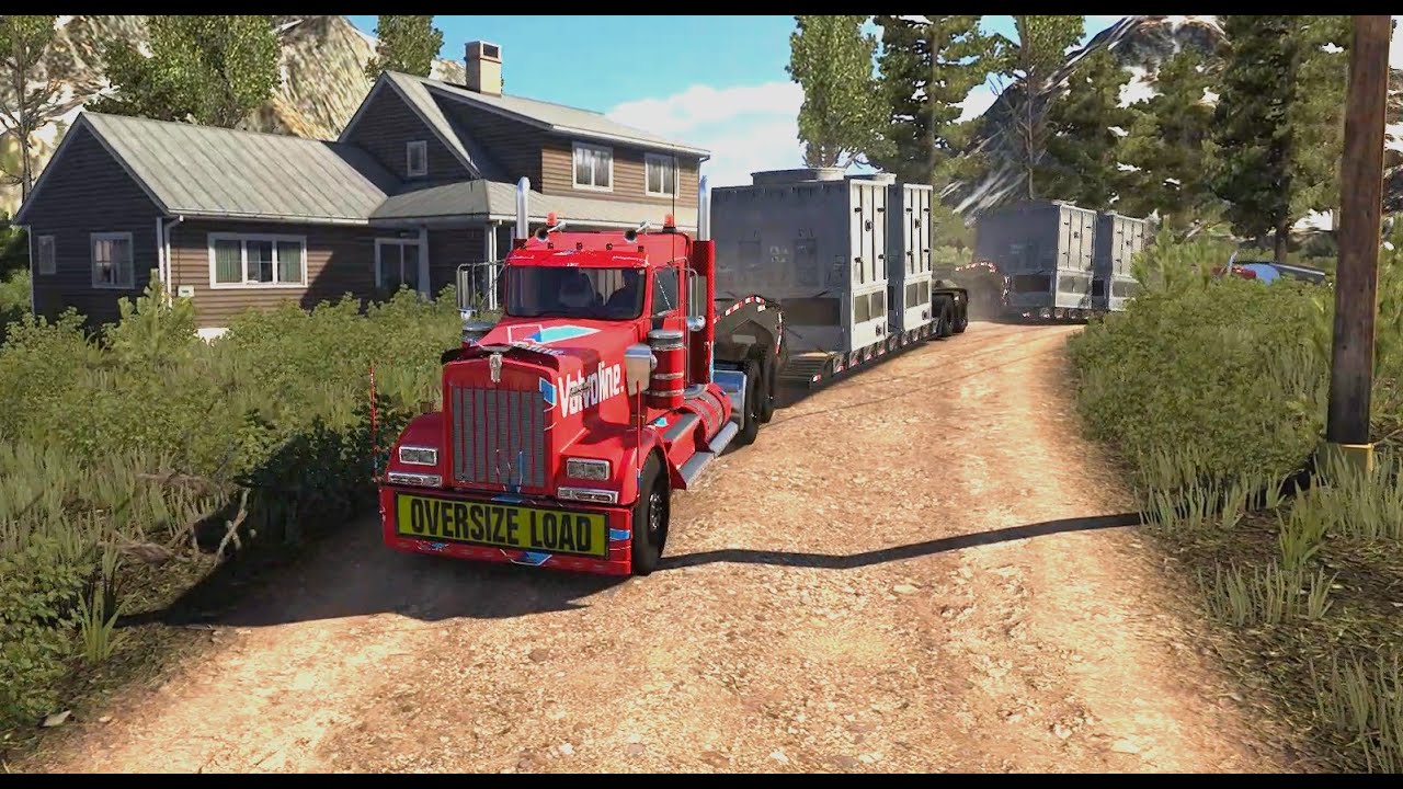 Truck: Kw900. Trailer: Doble Lowboy. Carga: Tanques de agua - ATS 2026 01 28 16 19 51