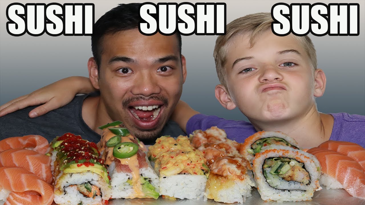 SUSHI FEAST! YELLOWTOWN ROLL, CATERPILLAR ROLL, DIABLO ROLL, SALMON KING ROLL, SALMON NIGIRI MUKBANG