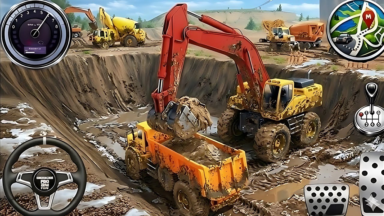 JCB GAME 3D || #NEW 🤩 GADHE Me JCB 😱 OR TRUCK 🚚  Oo. 🤯 VERY DENZAR 👾 #GAMEPLAY #CONSTRUCTION WORKING