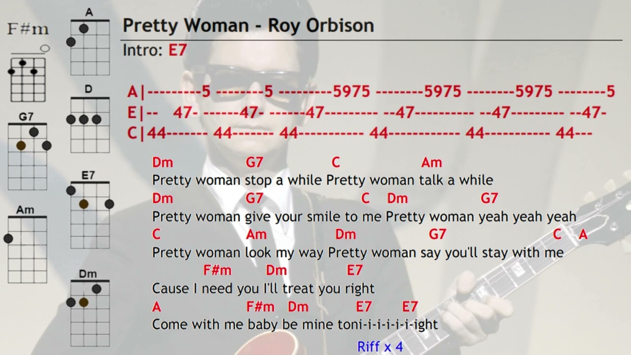 Pretty Woman   Roy Orbison - Ukulele Play Along
