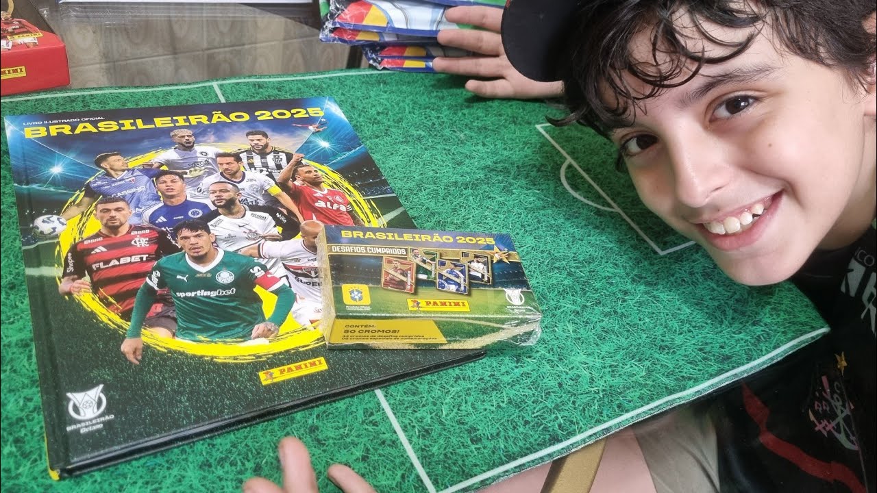 Box de figurinhas desafios cumpridos do álbum do Brasileirão 2025- Panini! 