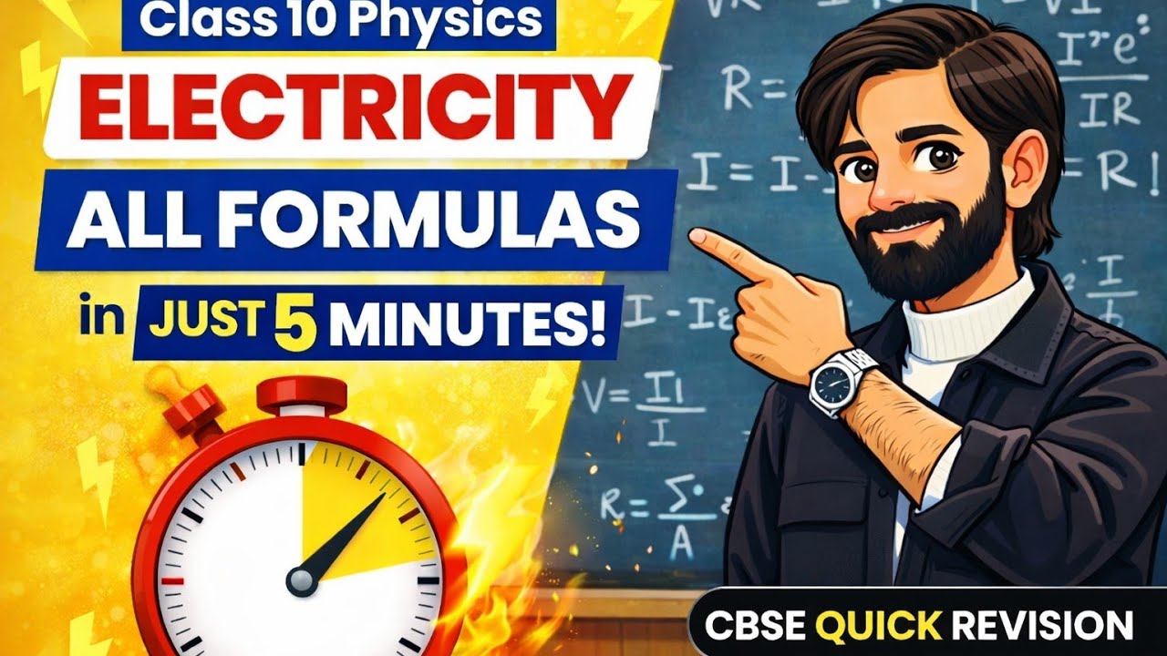Class 10 Physics Electricity | ALL Formulas in Just 5 Minutes ⚡ | CBSE Quick Revision