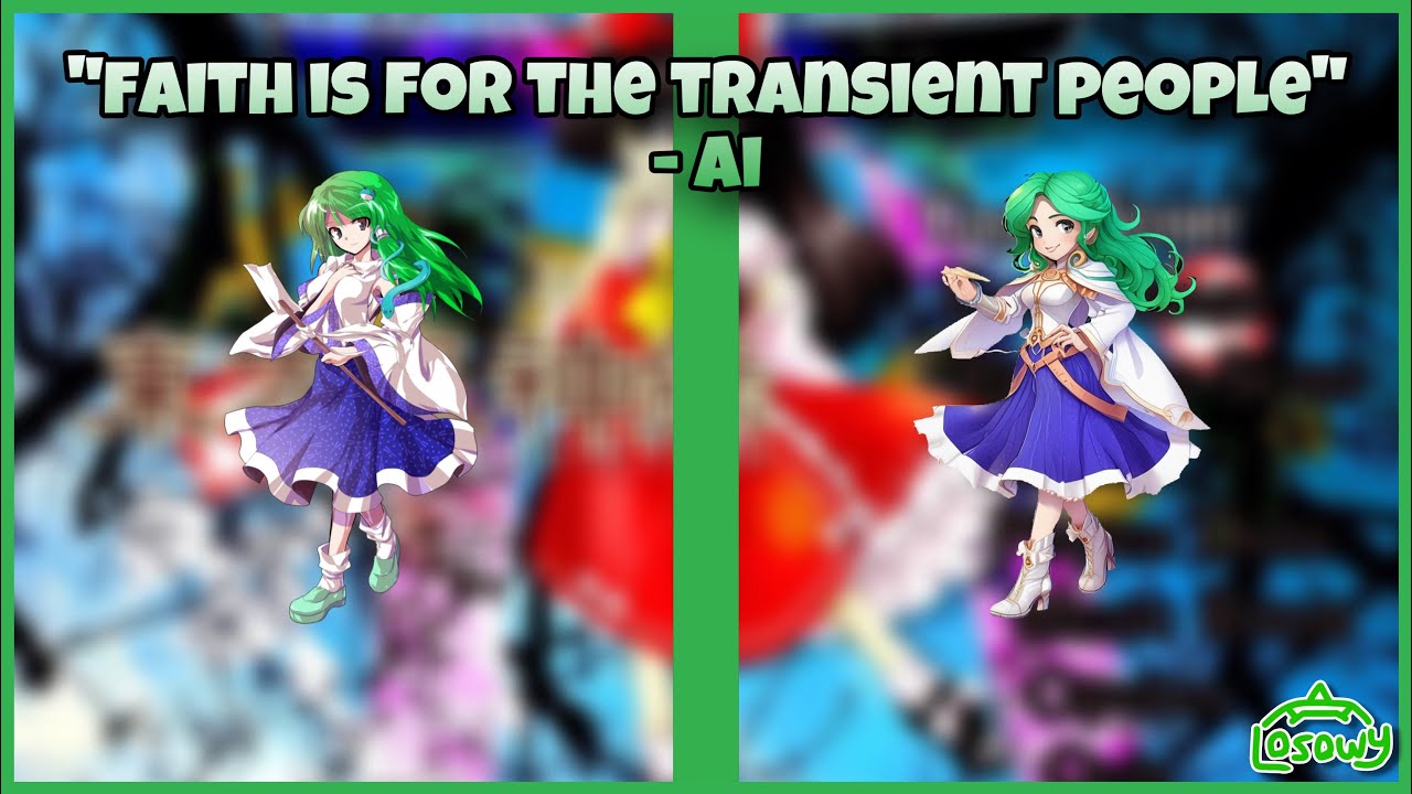 “Faith is for the Transient People” except AI continues the song (touhou)