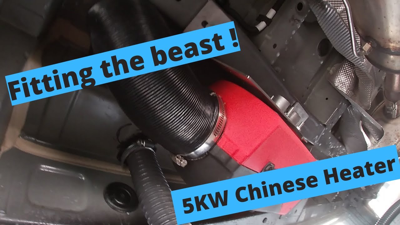 VW transporter T6 watertank and chinese diesel heater instalation